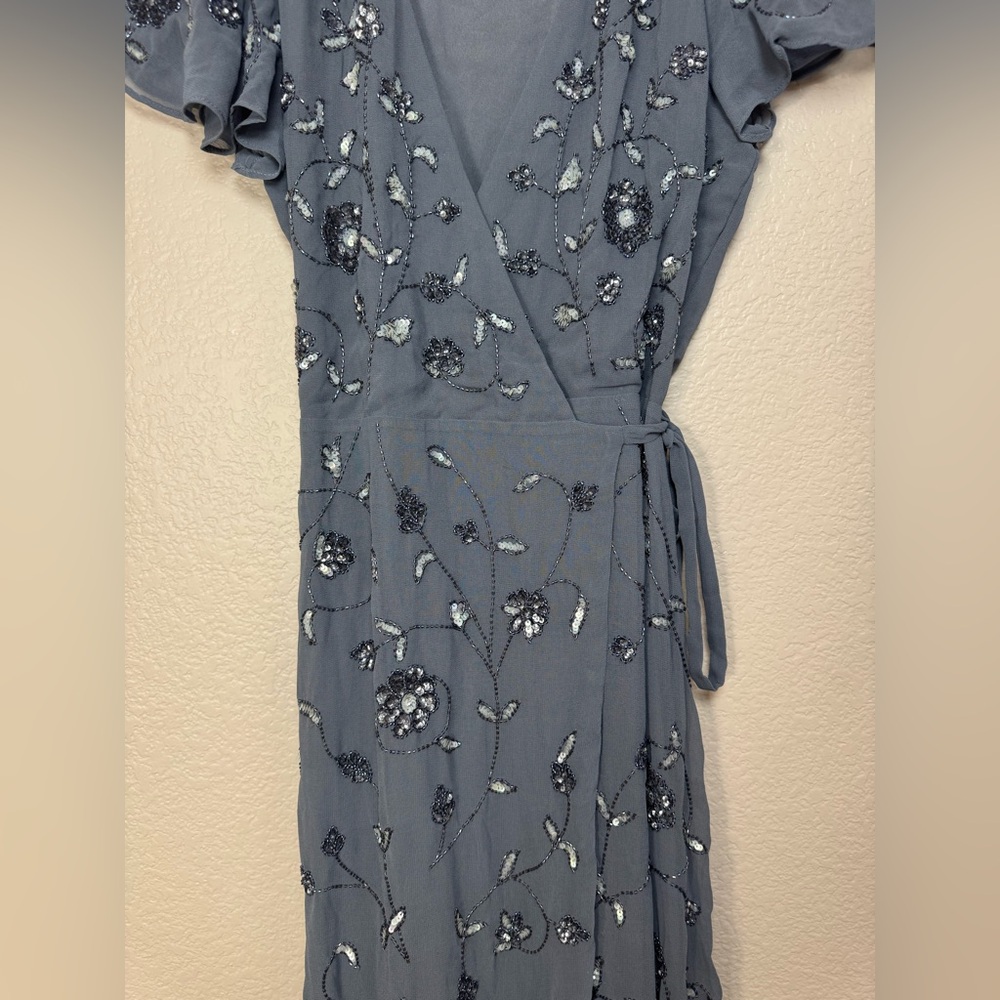 BHLDN Plymouth Hydrangea Wrap Maxi Dress - Picture 10 of 16